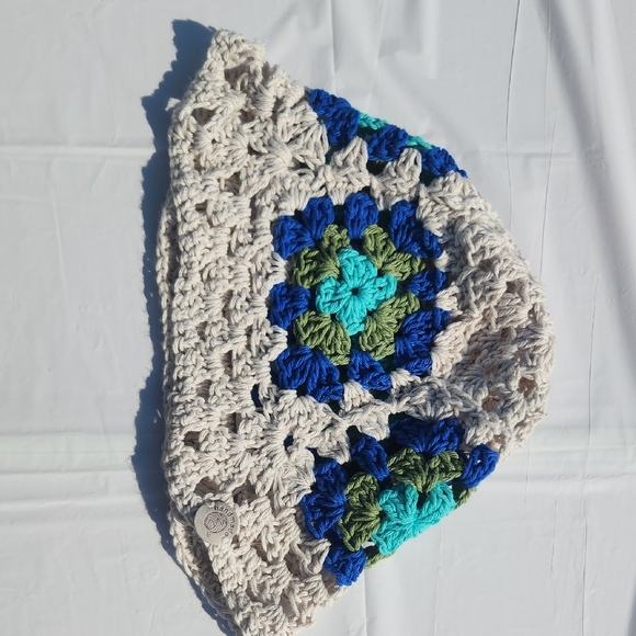 Handmade Crochet Granny Square XL Cotton Unisex Bucket Hat - Picture 8 of 15